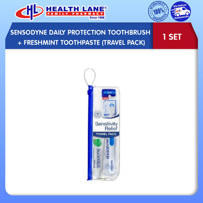 SENSODYNE DAILY PROTECTION TOOTHBRUSH+FRESHMINT TOOTHPASTE 25G (TRAVEL PACK)